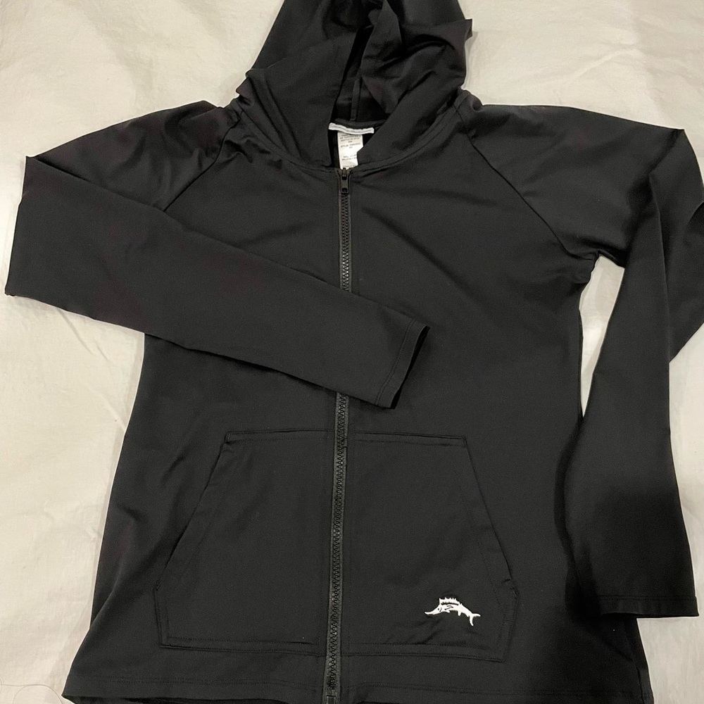 Tommy Bahama NWOT black full zip rashguard also works as light jacket size M - Picture 3 of 3